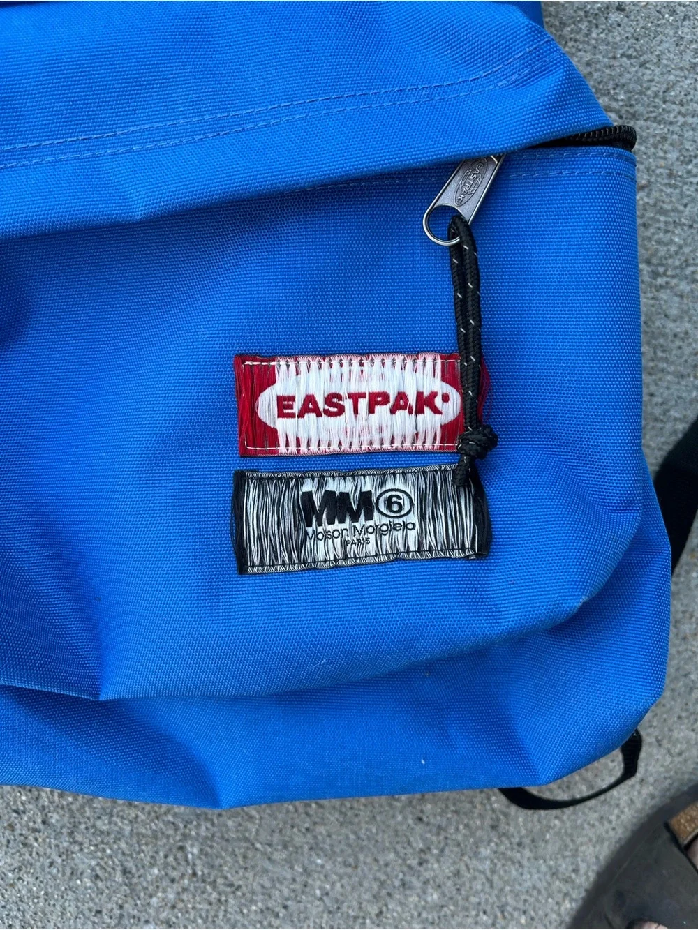 Maison Margiela x Eastpak Collab Logo Backpack Blue MM6 Reversible